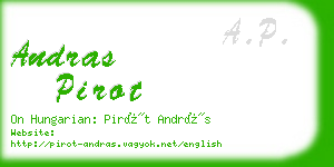 andras pirot business card